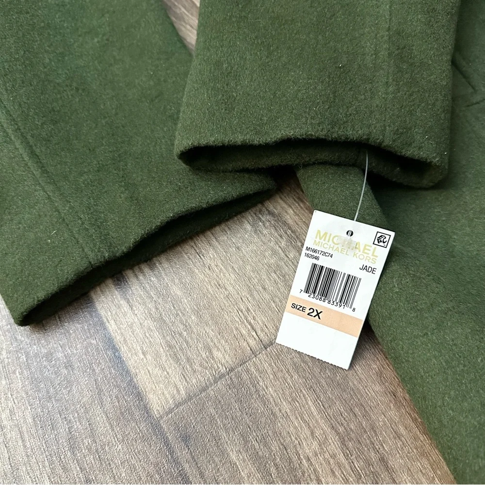 Michael Kors 60% Wool Blend Coat Women’s Size 2X Jade Green